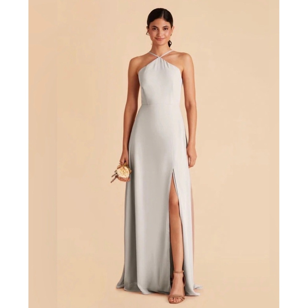 Birdy Grey Juliet Dress Women S Dove Gray Halter Neck Chiffon Maxi Bridesmaid